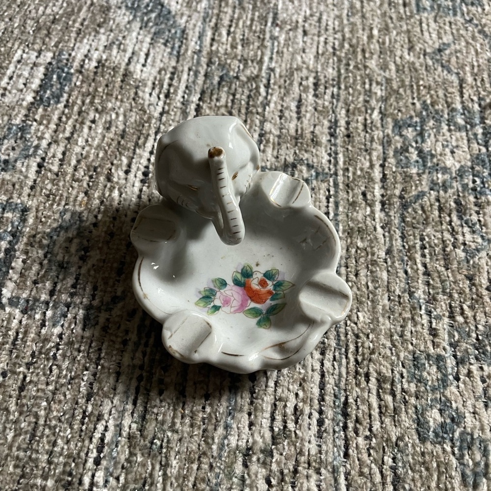 antique elephant ash tray ring tray dish